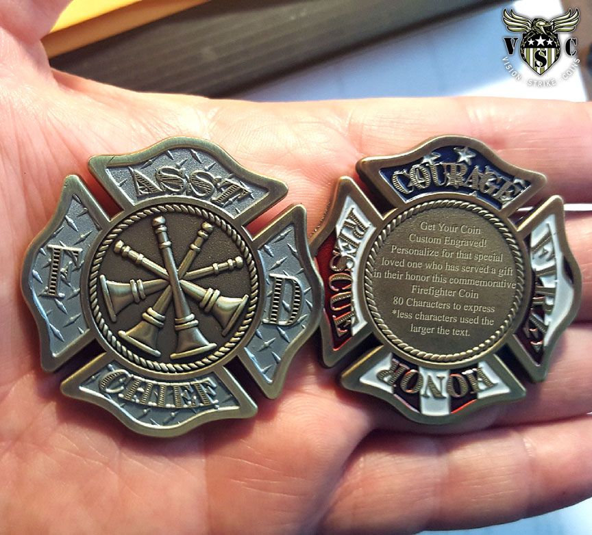 Using custom firefighter coins to show your appreciation for the firefighters